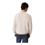 Maglie Uomo Calvin Klein - Ls Ez Cotton Crewnk Sweater 12Gg - Panna