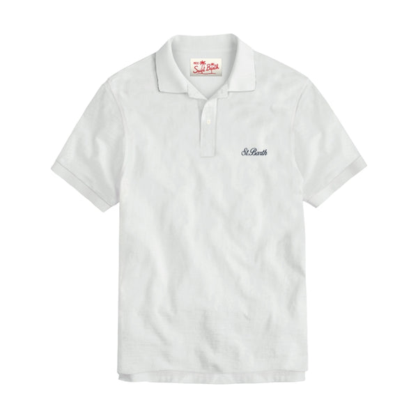 Polo Uomo Mc2 Saint Barth - Light Stretch Piquet Polo - Bianco