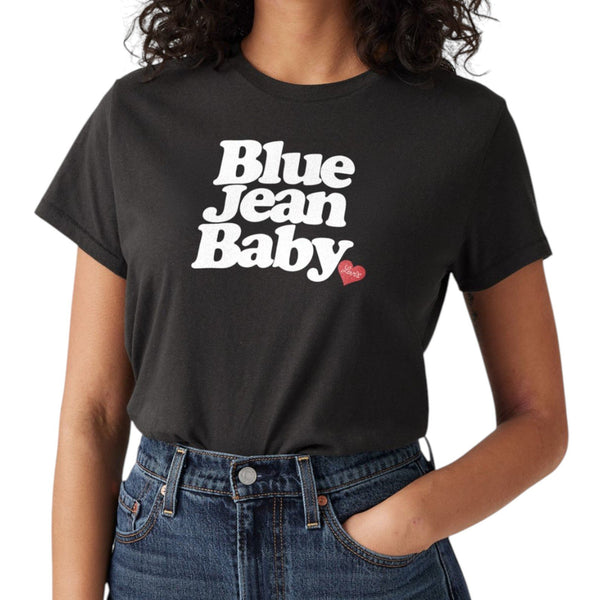 T-shirt Donna Levi's - Graphic Classic Tee Love In Levi's Egret - Nero