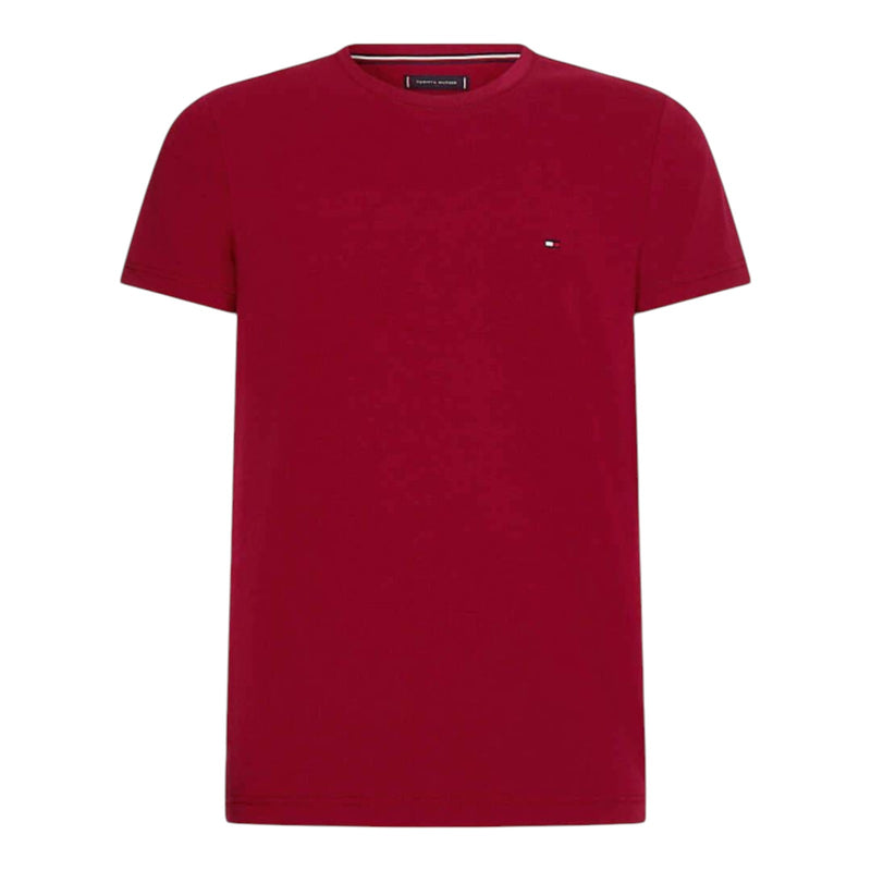 T-shirt Uomo Tommy Hilfiger - T-Shirt Stretch Slim Fit Tee - Bordeaux