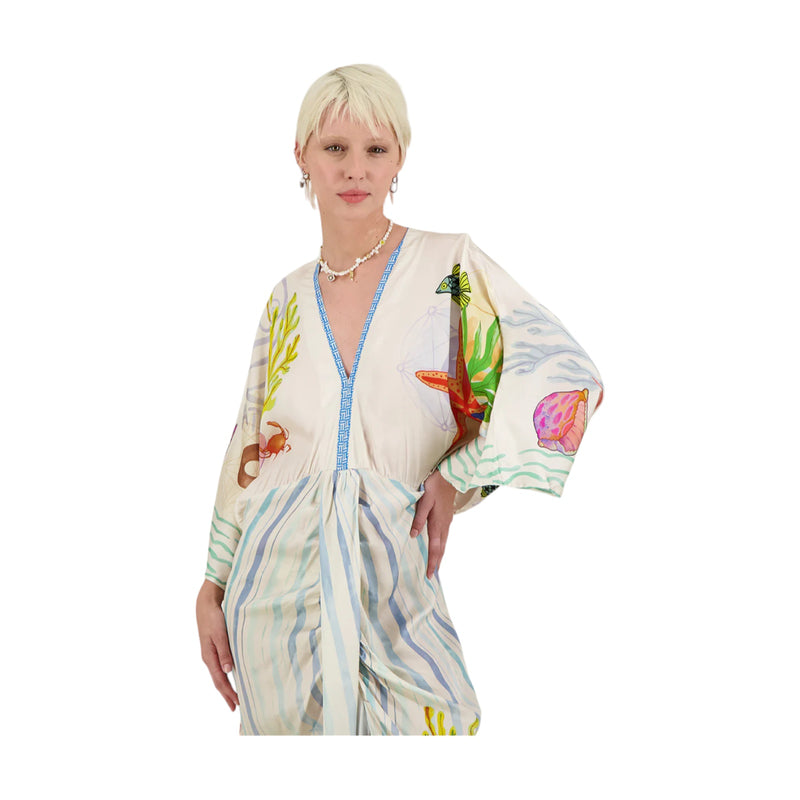 Vestiti casual Donna Me369 - Sophia Kimono Dress - Multicolore