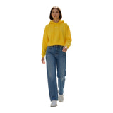 Felpe con cappuccio Donna Disclaimer - Maglia Donna Crop Con Cappuccio In Felpa - Giallo