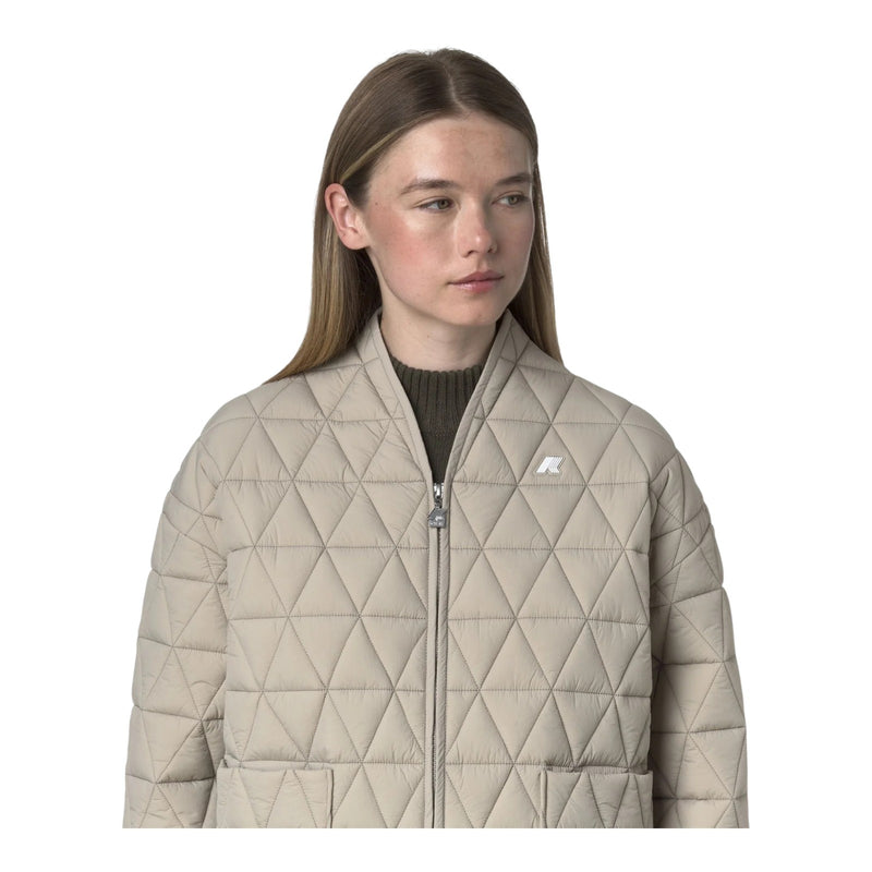 Giubbini Donna K-Way - Selime Diamond Quilted Warm Af - Beige