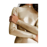 Vestiti casual Donna Calvin Klein - Metallic Long Sleeve Dress - Oro