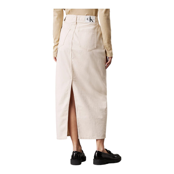 Gonne casual Donna Calvin Klein - Maxi Skirt Cargo Pockets - Bianco