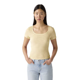 T-shirt Donna Levi's - Essential Sqrd Neck Tee - Giallo