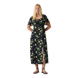 Vestiti casual Donna Levi's - Amara Column Flutter Slv Midi Dress - Nero