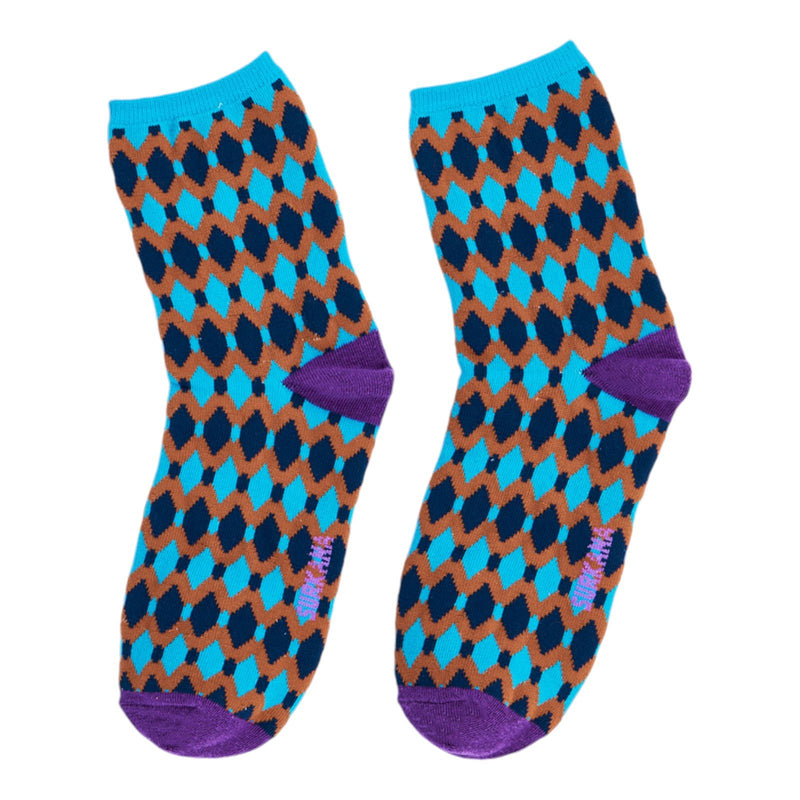 Calzini Donna Surkana - Calzini medi con motivi jacquard - Multicolore
