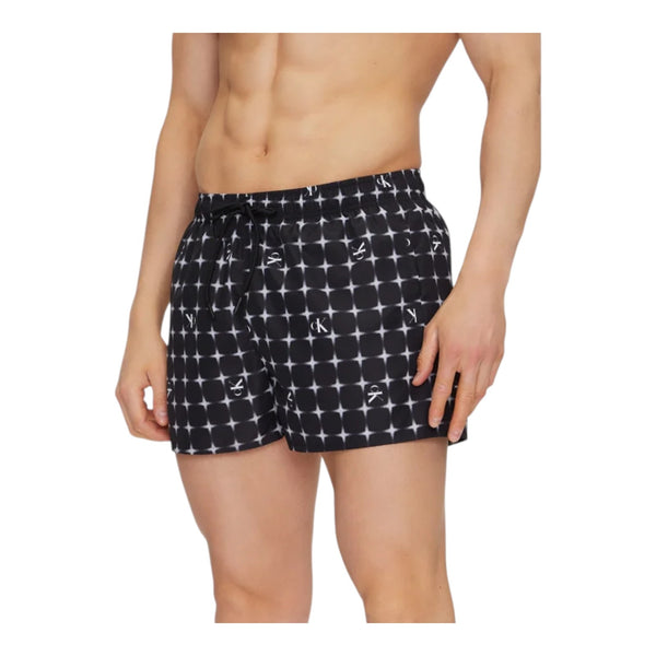 Pantaloncini e calzoncini Uomo Calvin Klein - Short Drawstring-Print Monogram - Nero