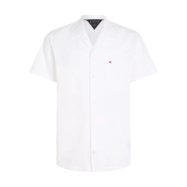 Camicie casual Uomo Tommy Hilfiger - Seersucker Solid Shirt S/S - Bianco