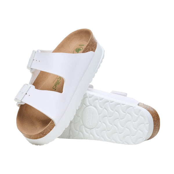 Sandali Donna Birkenstock - Arizona Platform white veg, Birko Flor - Bianco