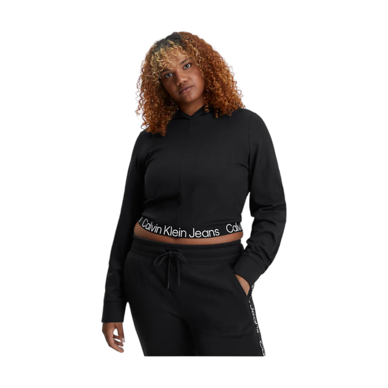 Felpe con cappuccio Donna Calvin Klein - Tape Milano Hoodie - Nero