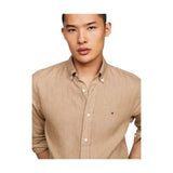 Camicie casual Uomo Tommy Hilfiger - Pigment Dyed Li Solid Rf Shirt - Beige