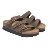 Sandali Donna Birkenstock - Florida Platf mocca veg, Birkibuc - Marrone