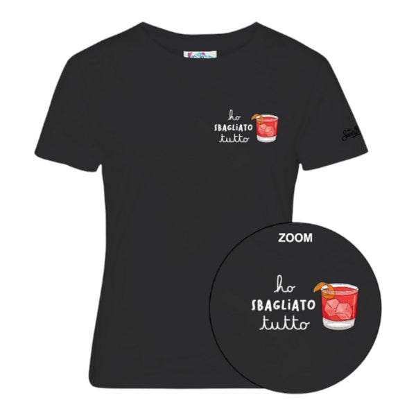 T-shirt Donna Mc2 Saint Barth - Emilie W Woman Cotton Crew Neck T-Shirt - Nero