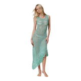 Vestiti casual Donna Twinset - Abito Dritto Lungo In Maglia - Menta