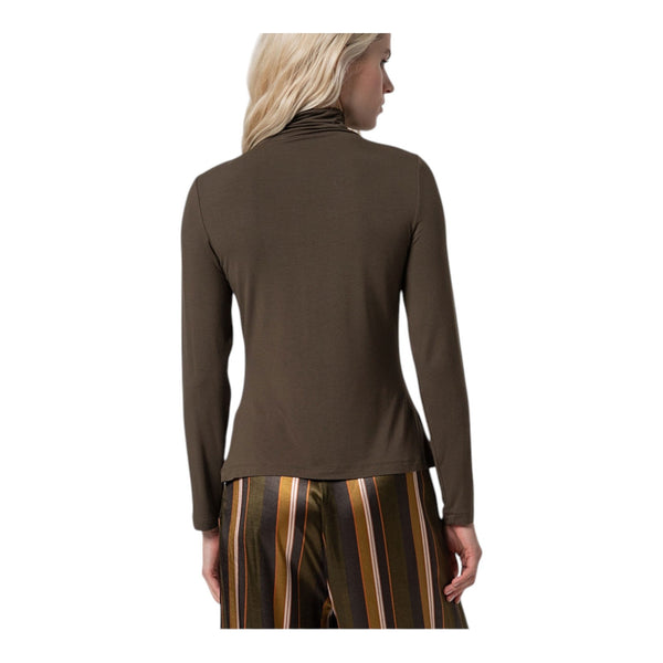 T-shirt Donna Surkana - T-shirt aderente a collo alto - Marrone