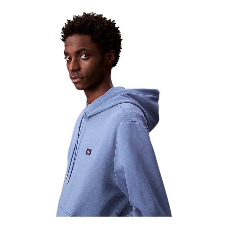 Felpe con cappuccio Uomo Calvin Klein - Ls Eu Badge 350Terry Hoodie - Azzurro