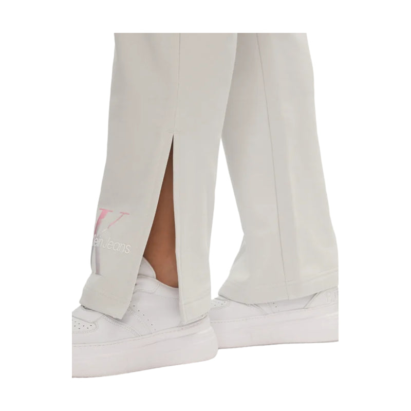 Pantaloni Donna Calvin Klein - Diffused Monologo Jog Pant - Bianco