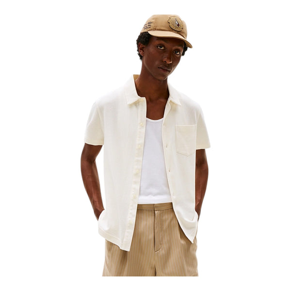Polo Uomo Tommy Hilfiger - Open Knit Full Placket Reg Polo - Beige