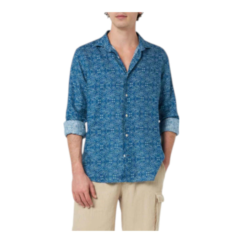 Camicie casual Uomo Mc2 Saint Barth - Pamplona	Classic Shirt - Indaco