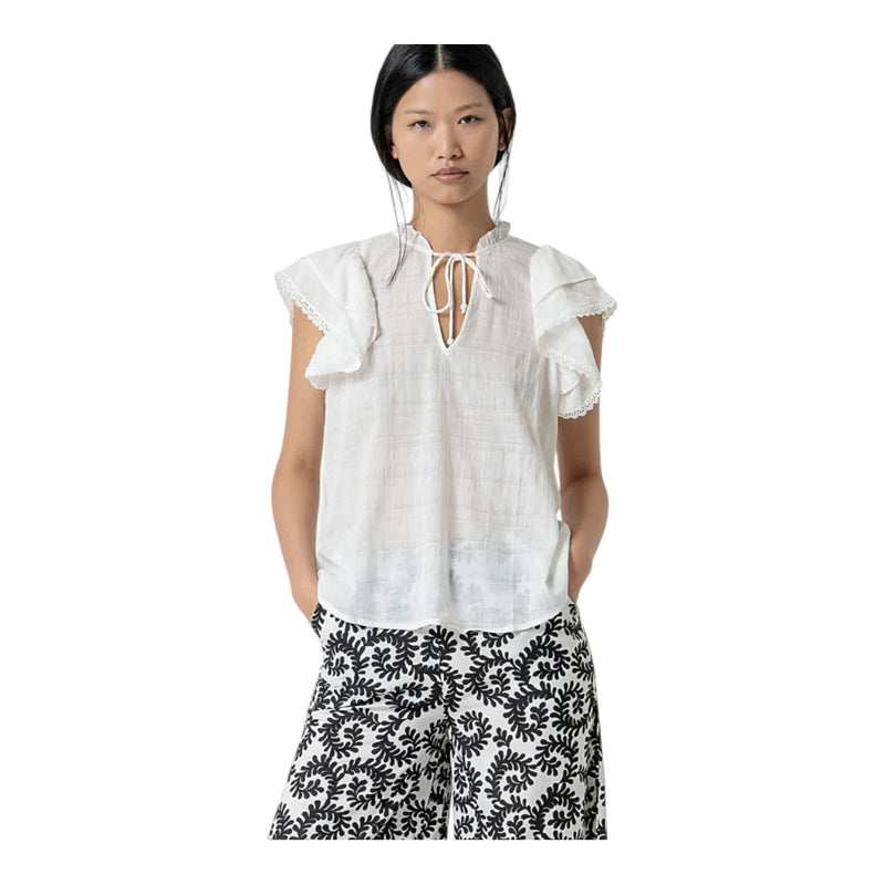 Canotte e top Donna Surkana - Top svasato - Bianco