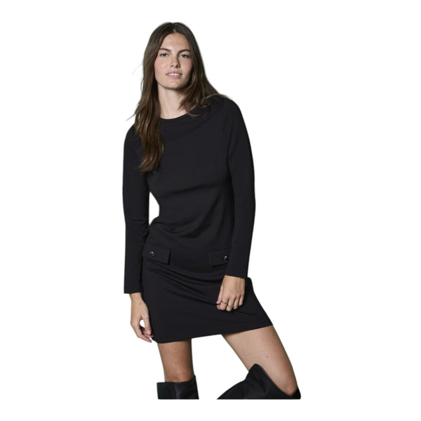 Vestiti casual Donna Surkana - Abito corto con taglio svasato - Nero