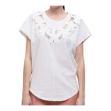 Canotte Donna Twinset - Top Con Patch - Bianco