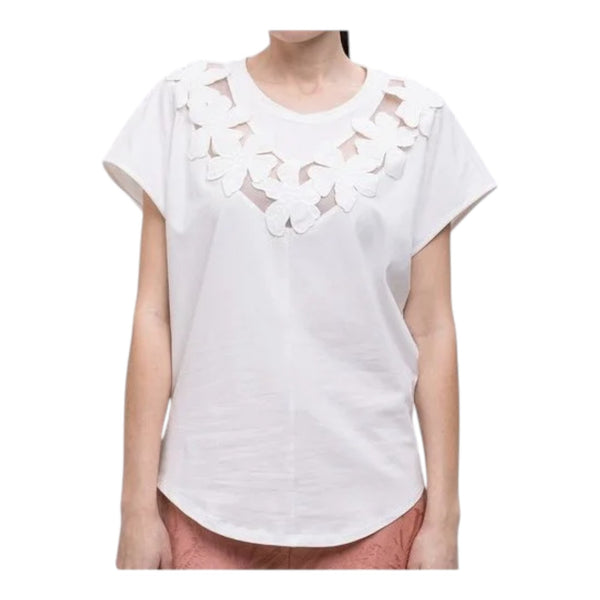 Canotte Donna Twinset - Top Con Patch - Bianco