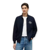 Felpe senza cappuccio Uomo Tommy Hilfiger - Script Stack Fz Stand Collar - Blu