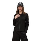 Felpe senza cappuccio Donna Blauer - Felpa Fashion Elasticizzata Valencia - Nero