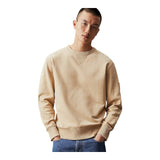 Felpe senza cappuccio Uomo Calvin Klein - Badge Crew Neck - Beige