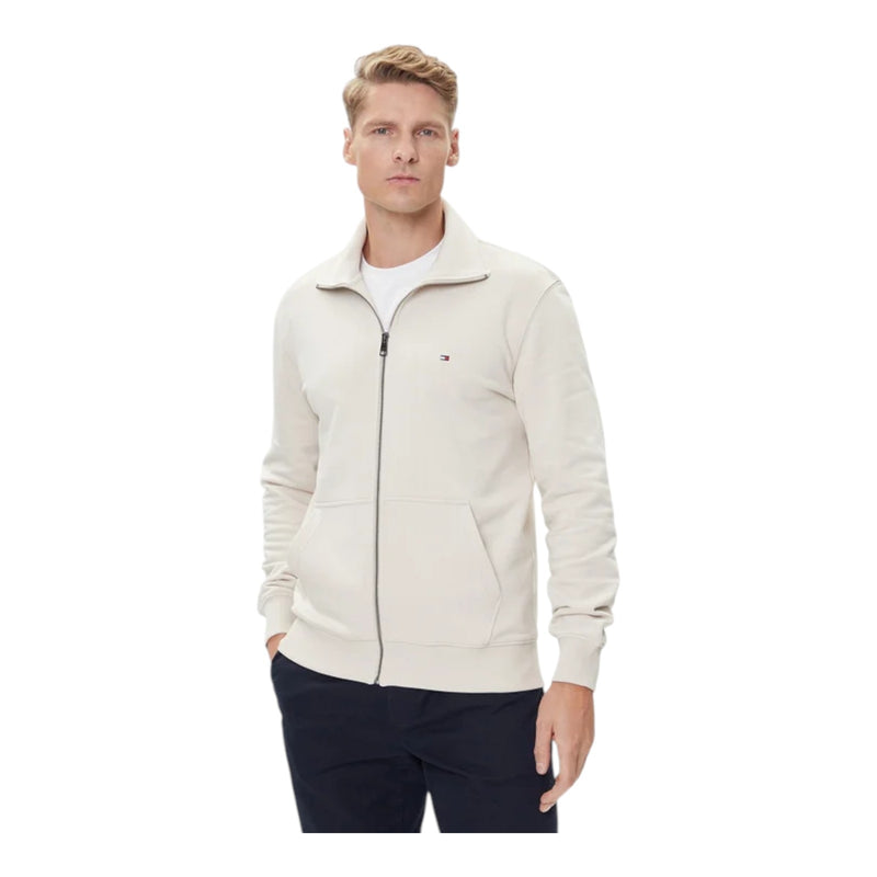Felpe senza cappuccio Uomo Tommy Hilfiger - Essential Terry Zt Stand Collar - Panna