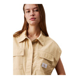 Camicie Donna Calvin Klein - Cotton Utility Vest - Beige