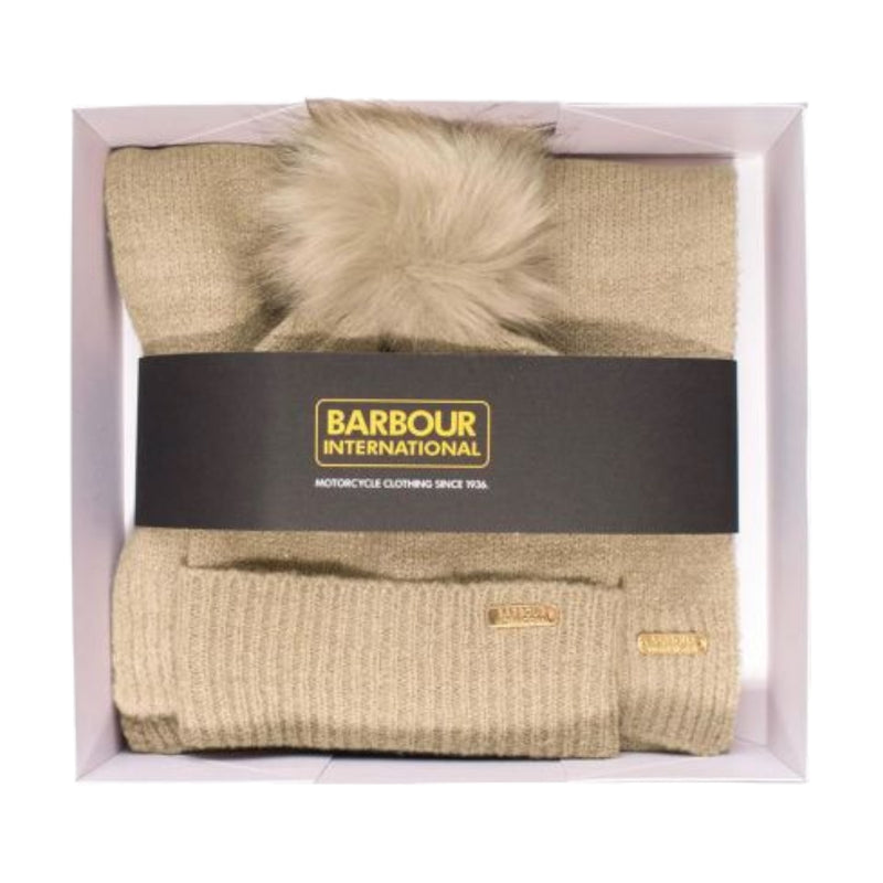 Coordinati invernali Donna Barbour International - Sparkle Beanie & Scarf Gift - Beige