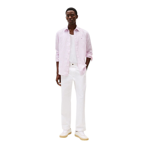 Camicie casual Uomo Tommy Hilfiger - Pigment Dyed Li Solid Rf Shirt - Rosa