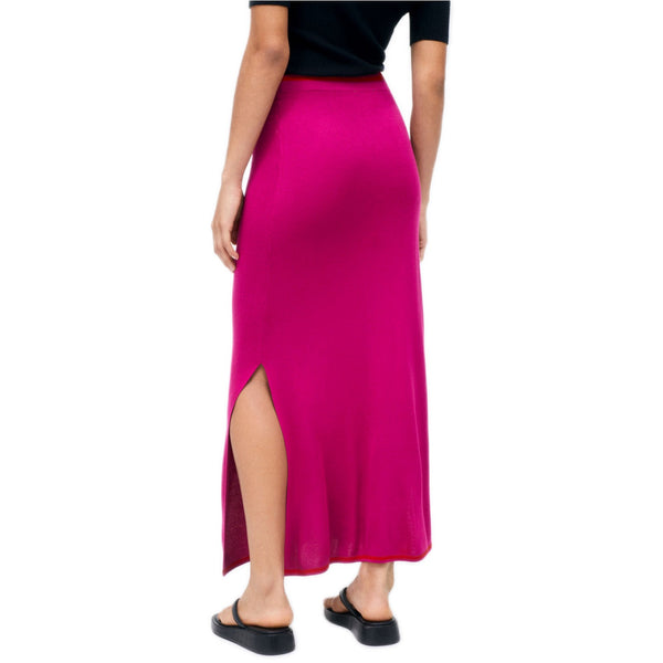 Gonne casual Donna Surkana - Gonna Lunga Con Spacchi Laterali - Fucsia