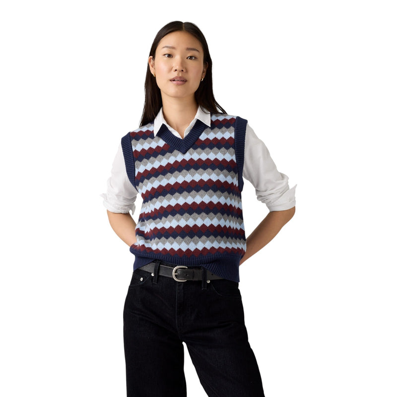 Maglie Donna Levi's - Charlie Vneck Vest Anice Geo Chocolate T - Multicolore