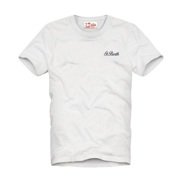 T-shirt Uomo Mc2 Saint Barth - T Shirt Garment Dyed - Bianco