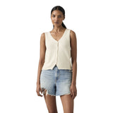 Gilet Donna Levi's - Helen Mini Boucle Vest - Bianco