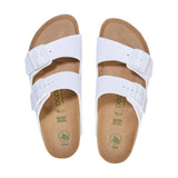 Sandali Donna Birkenstock - Arizona Platform white veg, Birko Flor - Bianco