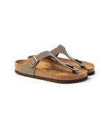 Sandali Unisex Birkenstock - Gizeh Birko-Flor Nubuck - Grigio