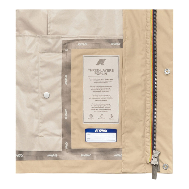 Giubbini Uomo K-Way - Orion 3L Poplin - Beige