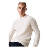 Maglie a manica lunga Uomo Calvin Klein - Ck Embro Badge Sweater - Bianco