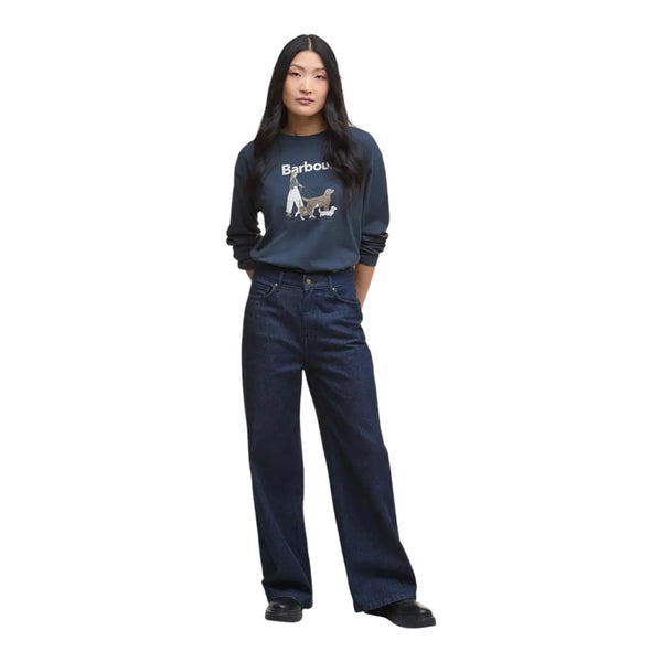T-shirt Donna Barbour - Woodhouse Ls T-Shirt - Blu