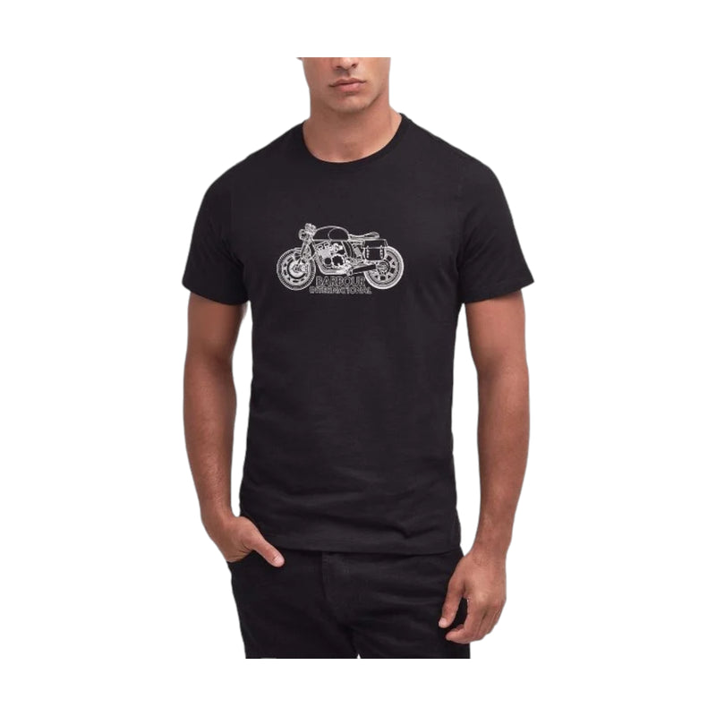 T-shirt Uomo Barbour International - Colgrove Motr Tee - Nero