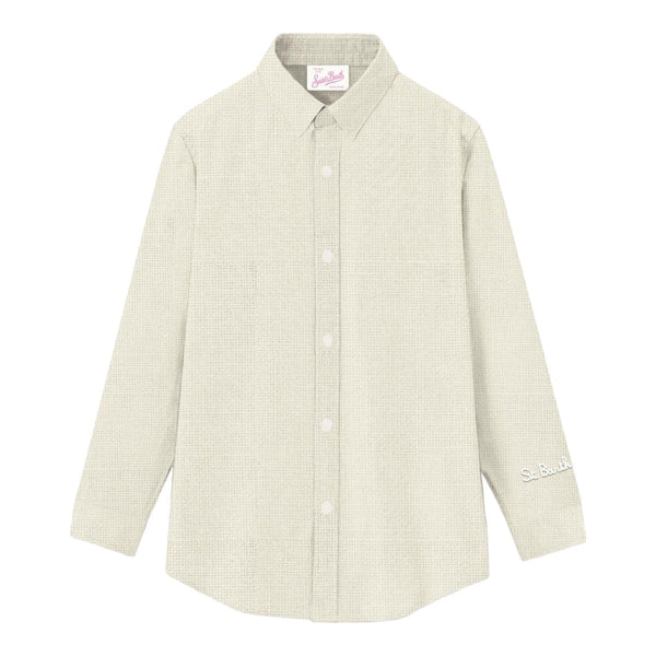 Camicie Donna Mc2 Saint Barth - Meredith Long Sleeve Shirt - Beige