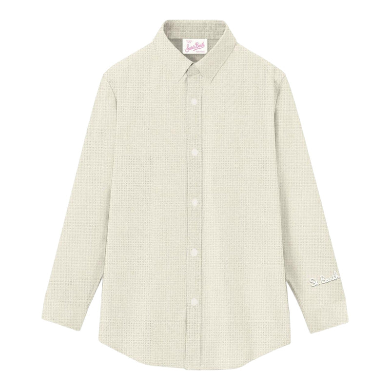 Camicie Donna Mc2 Saint Barth - Meredith Long Sleeve Shirt - Beige