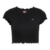 T-shirt Donna Tommy Hilfiger - Tjw Sh Slim Babylock Tee Ext - Nero