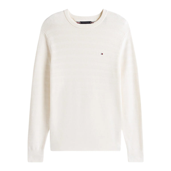 Maglie a manica lunga Uomo Tommy Hilfiger - Stripe Structure C Nk - Beige